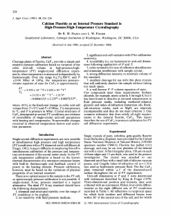Calcium Fluoride as an Internal Pressure