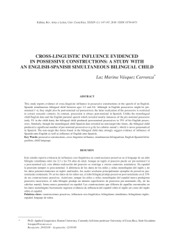 cross-linguistic influence evidenced in possessive constructions