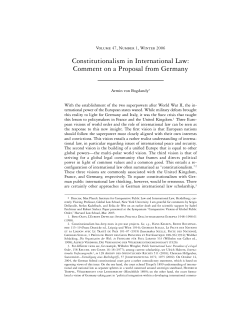 Constitutionalism in International Law: Comment on a Proposal from