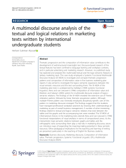 A multimodal discourse analysis of the textual and logical relations