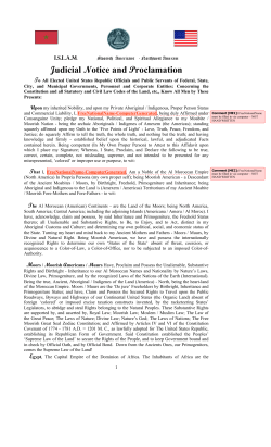 Judicial Notice and Proclamation