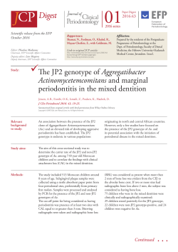 The JP2 genotype of Aggregatibacter