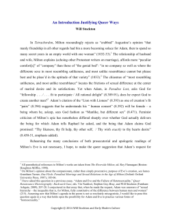 Stockton Intro - Early Modern Culture