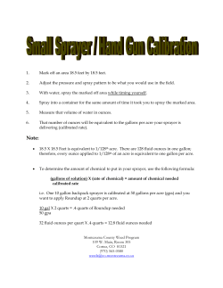 Hand Sprayer Calibration