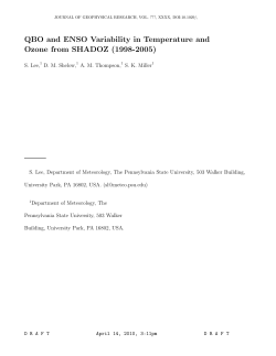QBO and ENSO Variability in Temperature and Ozone from SHADOZ