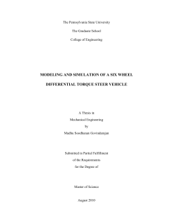 MODELING AND SIMULATION OF A SIX WHEEL DIFFERENTIAL