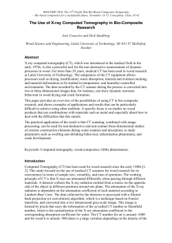 The Use of X-ray Computed Tomography in Bio