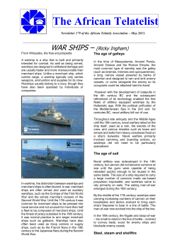N-L 179 May 2013 &ndash; War Ships - African Telately Association