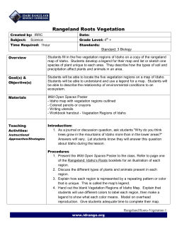 Lesson 4 Vegetation Regions