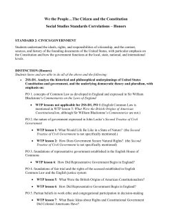 The Citizen and the Constitution Social Studies Standards