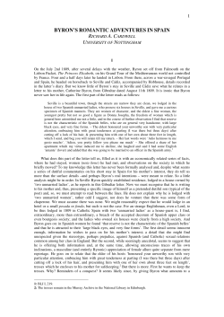 BYRON`S ROMANTIC ADVENTURES IN SPAIN