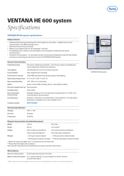 Specifications - Ventana Medical Systems, Inc.