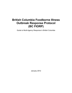 Detailed Outline - BC Centre for Disease Control