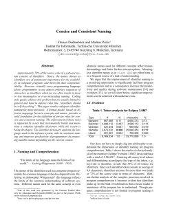 Concise and Consistent Naming