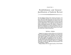 Establishment and General Justification of Judicial Review
