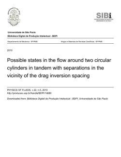 Possible states in the flow around two circular cylinders