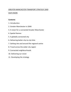 the vision for transport in Greater Manchester in