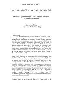 Descending from King`s Cross: Platonic Structure