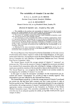 The variability of vitamin C in our diet