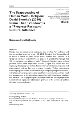 Scapegoating Haitian Vodou_Journal Proof 2014 ( PDF )
