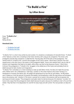 To Build a Fire - carlaspacher.com