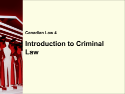 Introduction to Criminal