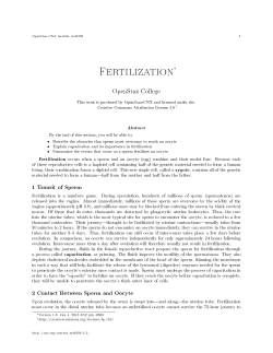 Fertilization - OpenStax CNX
