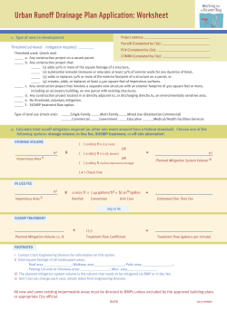 Urban Runoff Drainage Plan Application: Worksheet