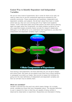 Easiest Way to Identify Dependent And Independent Variables