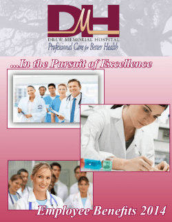 Employee Benefits 2014 - Drew Memorial Hospital