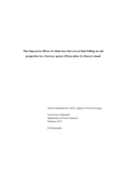 The long-term effects of whole-tree harvest at final felling on soil