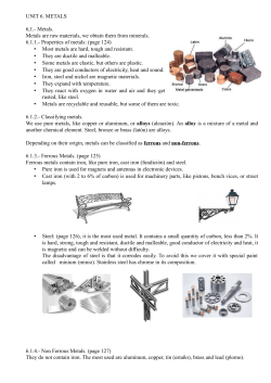 UNIT 6. METALS 6,1. - Wiki de Tecnología.