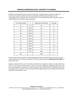 grading conversion guide: university of limerick
