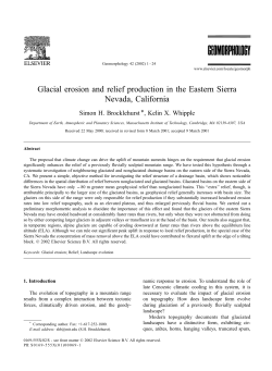 Glacial erosion and relief production in the Eastern