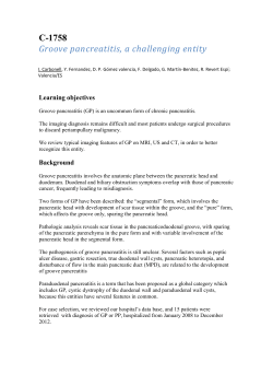 C-1758 Groove pancreatitis, a challenging entity