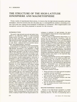 the structure of the high-latitude ionosphere and magnetosphere