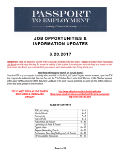 3/20 job board - Church at the Crossing