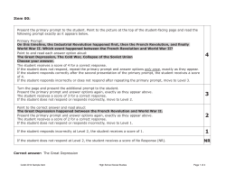 2014 Social Studies High School Timeline