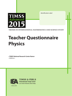 Teacher Questionnaire