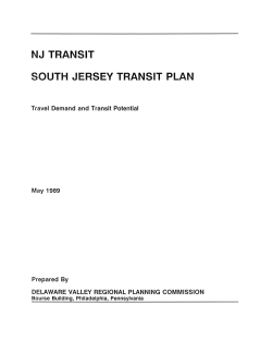 NJ TRANSIT SOUTH JERSEY TRANSIT PLAN