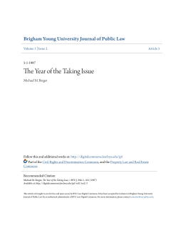 The Year of the Taking Issue - BYU Law Digital Commons