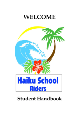 Student Handbook - Haiku Elementary School