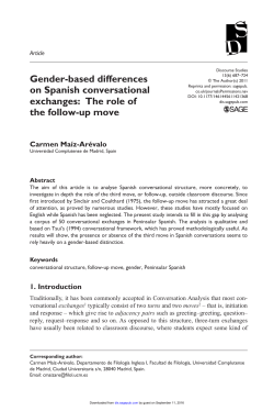 Gender-based differences on Spanish conversational