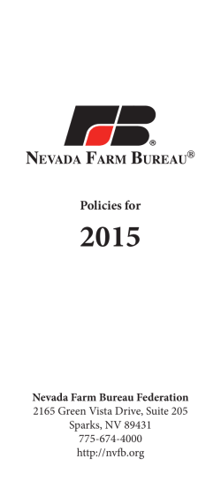 Policies for - Nevada Farm Bureau Federation