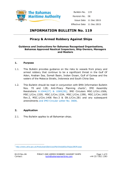 INFORMATION BULLETIN No. 119 - The Bahamas Maritime Authority