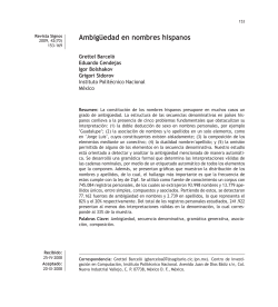 Ambig&uuml;edad en nombres hispanos