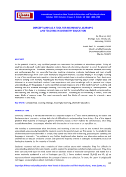 concept maps as a tool for meaningful learning and teaching in