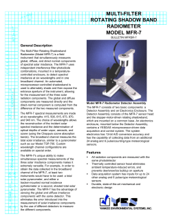 multi-filter rotating shadow band radiometer model mfr-7