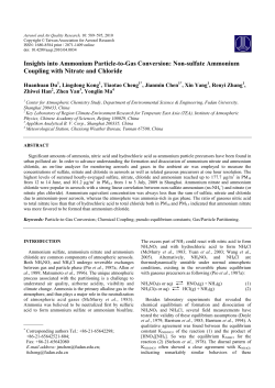 Insights into Ammonium Particle-to-Gas Conversion: Non