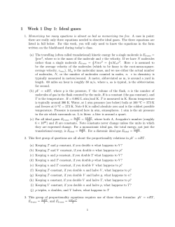 1 Week 1 Day 1: Ideal gases